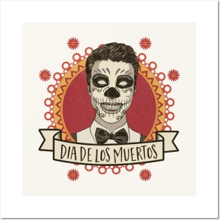 Dia De Los Muertos Sugar Skull Make Up Posters and Art